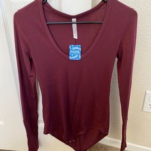Free people maroon bodysuit